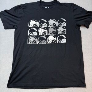 Taco‎ Bell Unisex T Shirt Size Medium Black Graphic Tee Logo, Run for the Border